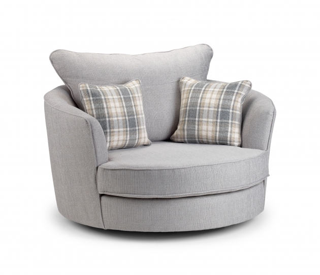 Attractive Round Swivel Chair Grey Picture 87