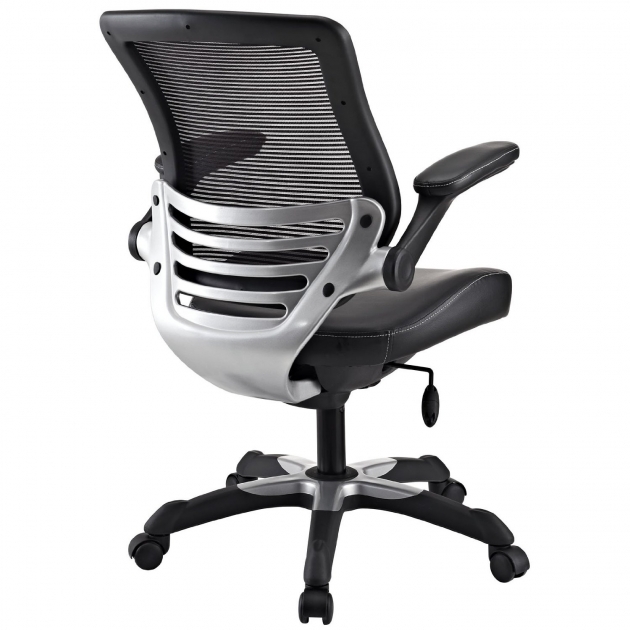 Best Office Chair For Back Pain Lexmod Edge Office Chair With Mesh Back And Black Leatherette Seat Pic 74