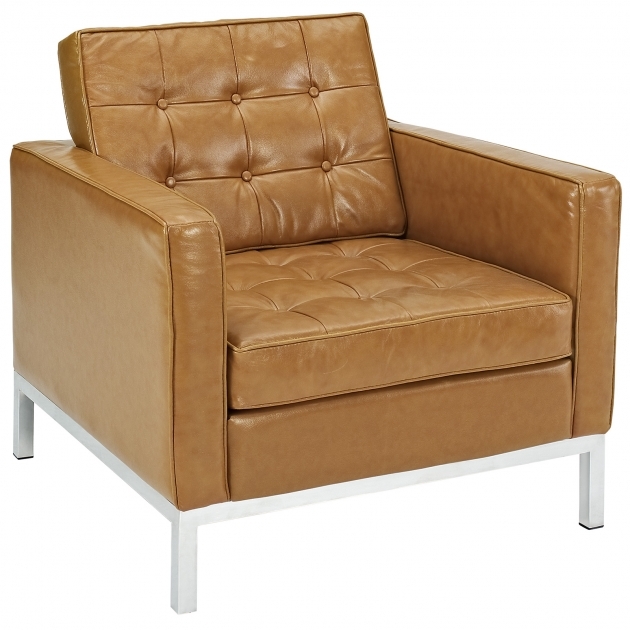 Leather Club Chair Modern Tan Pictures 45