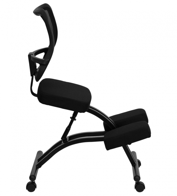 Mobile Ergonomic Kneeling Chair Black Pictures 48