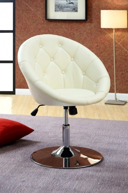 Small Swivel Chair Upholstered Spinning Desk Image 05