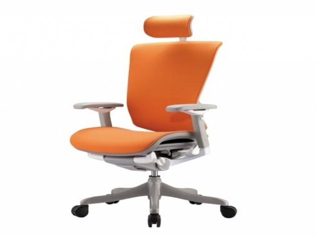 Genuine Leather Orange Office Chair Picture 94