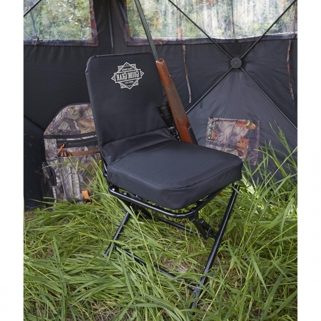 Swivel Hunting Chair With Backrest Black Image 91