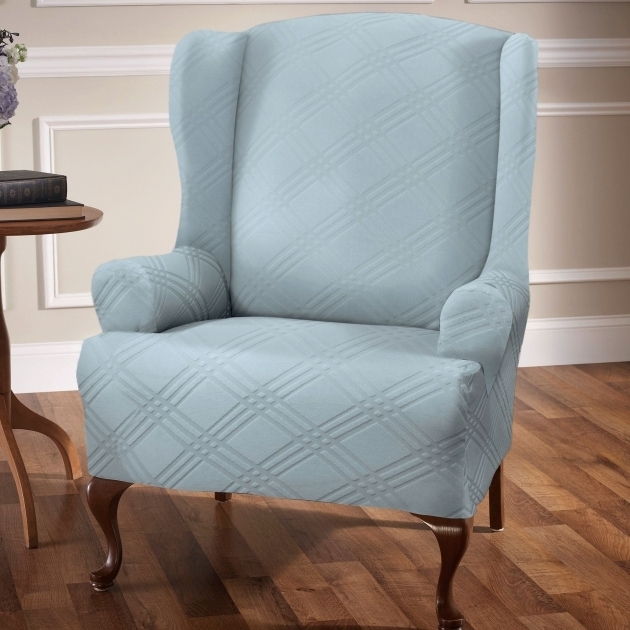 Double Diamond Stretch Wing Club Chair Slipcovers Pictures 08