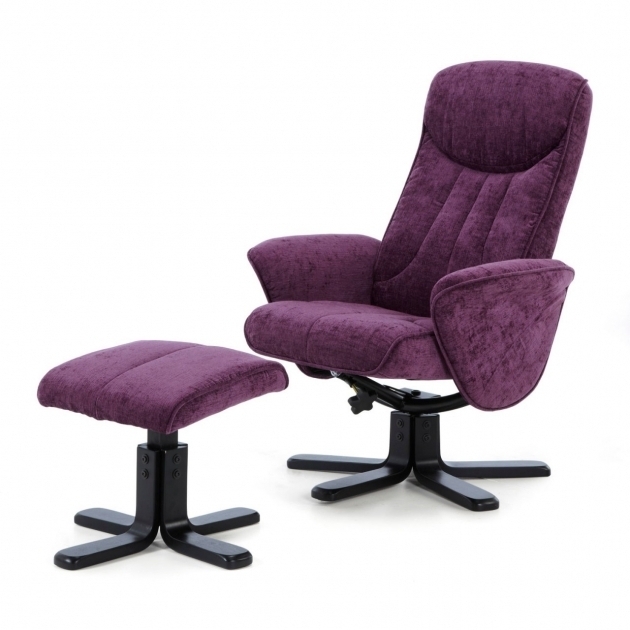 Purple Swivel Recliner Chair Serene Stavern Amethyst Fabric Photo 99