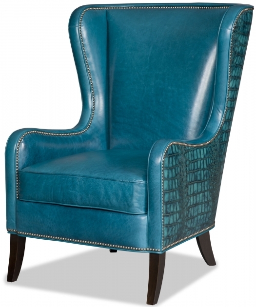 Bradingto Young Furniture Teal Blue Leather Club Chair Photo 88