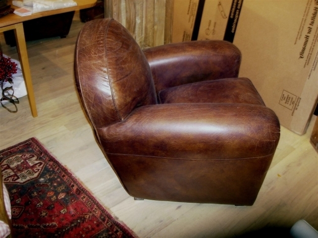 Distressed Leather Club Chair 1 Pair Of English Deco Style Photos 36
