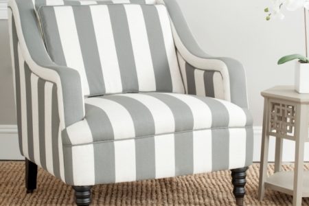 Gray and White Accent Chairs