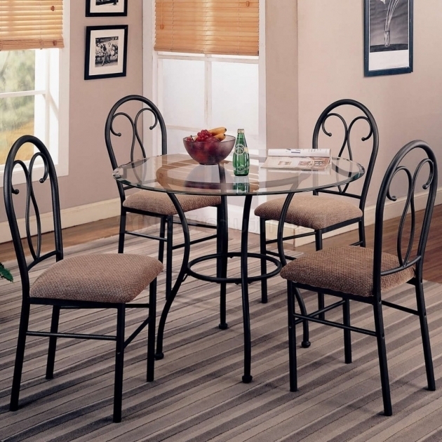 Wrought Iron Kitchen Chairs Design With Small Round Glass Dining Table Images 59
