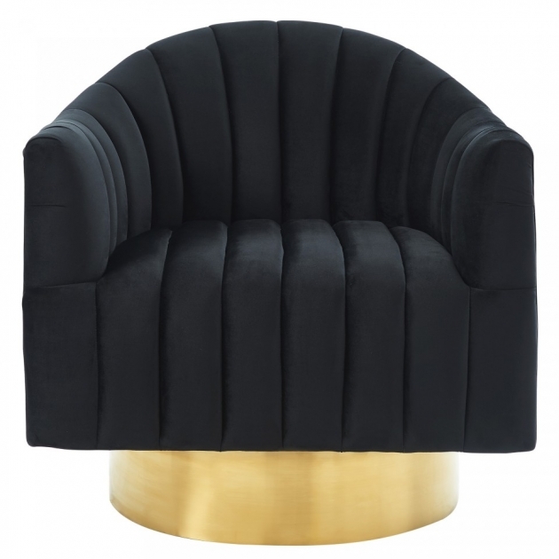 Contemporary Black And Gold Accent Chair Picture