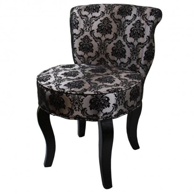 Contemporary Damask Accent Chair Pic