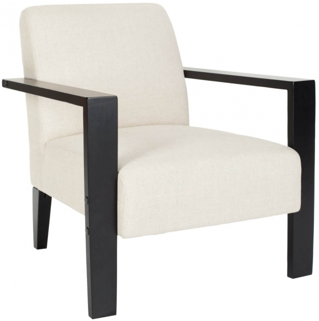 Fantastic Wood Leg White Accent Chairs Image
