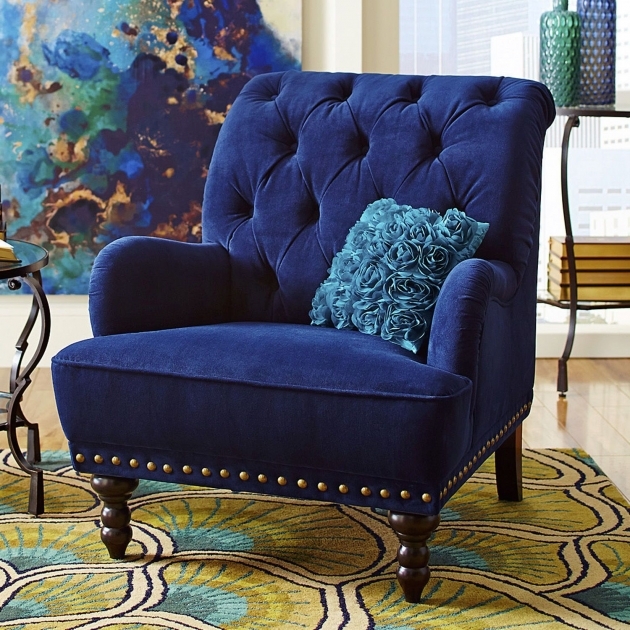 Fresh Royal Blue Accent Chair Image