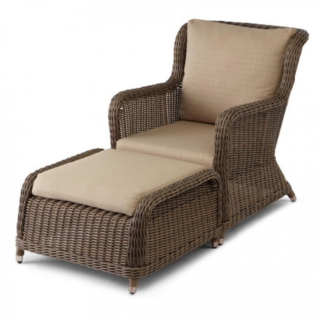Gorgeous Patio Chair With Ottoman Set Pic