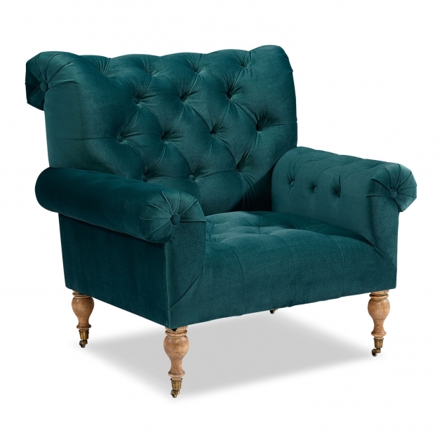 Great Peacock Blue Accent Chair Photo