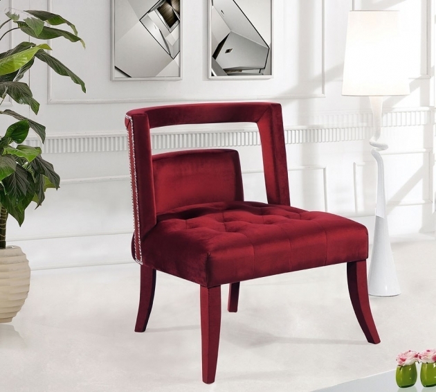 Inspiring Burgundy Accent Chair Image