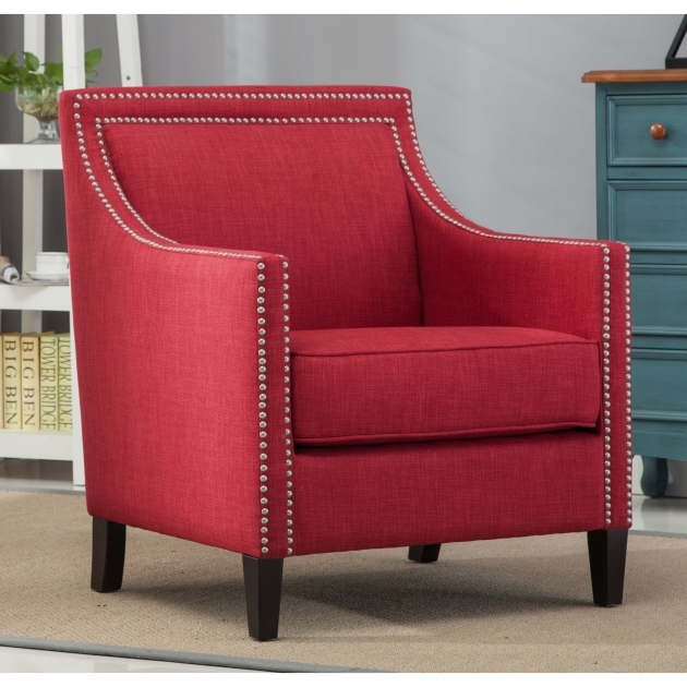 Luxurious Red Accent Chair With Arms Pictures