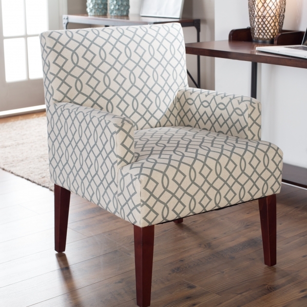 Luxury Grey Patterned Accent Chair Pic