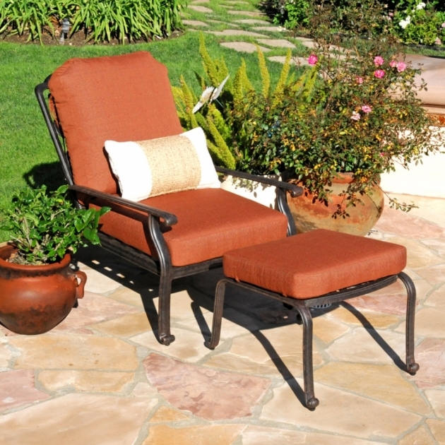 Mesmerizing Patio Chair With Hidden Ottoman Picture