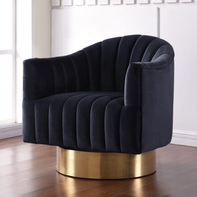 Remarkable Black Velvet Accent Chair Photo