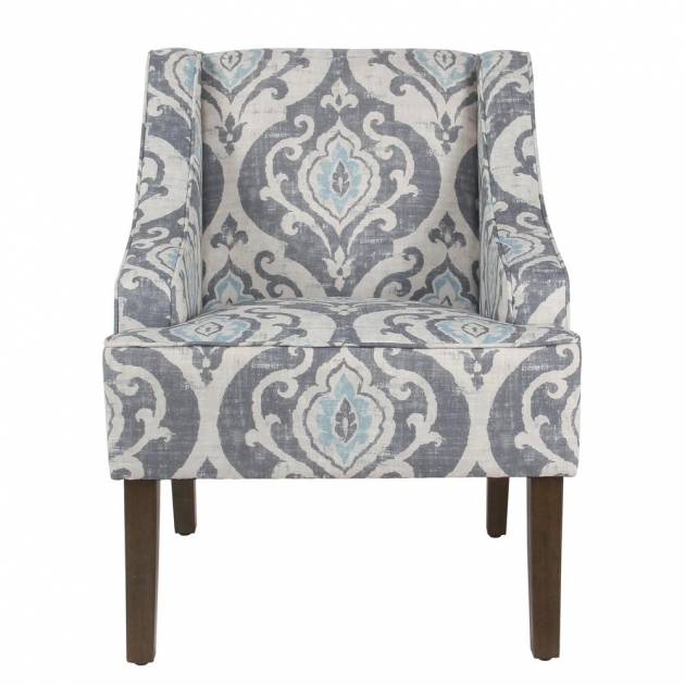 Unique Blue And White Accent Chair Image