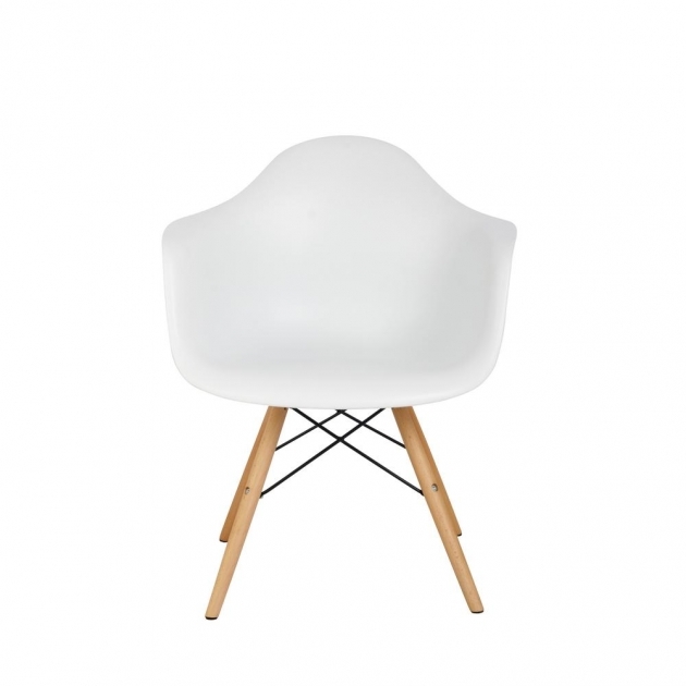 Unique Wood Leg White Accent Chairs Photo