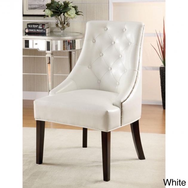 Wonderful White Tufted Accent Chair Picture