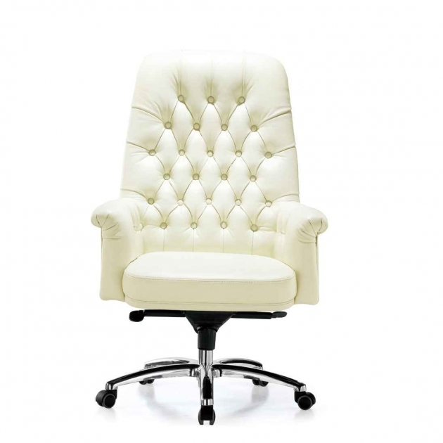 Swivel Desk Chair White Leather Design Furniture Pic 65