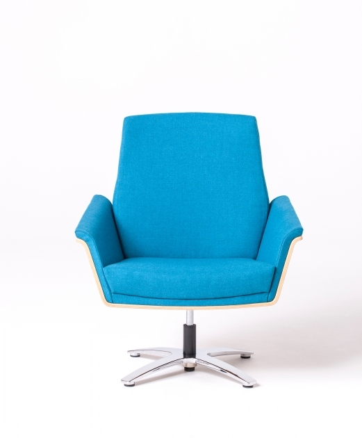 Blue Swivel Chair New Retro Modern Wood Backed Picture 51