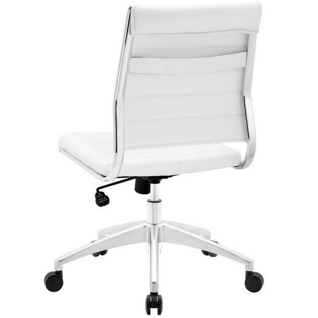 Jive White Armless Office Chair Mid Back Modern Ideas Images 72