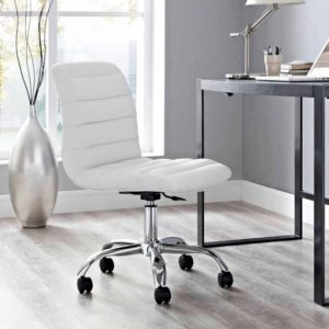 White Armless Office Chair