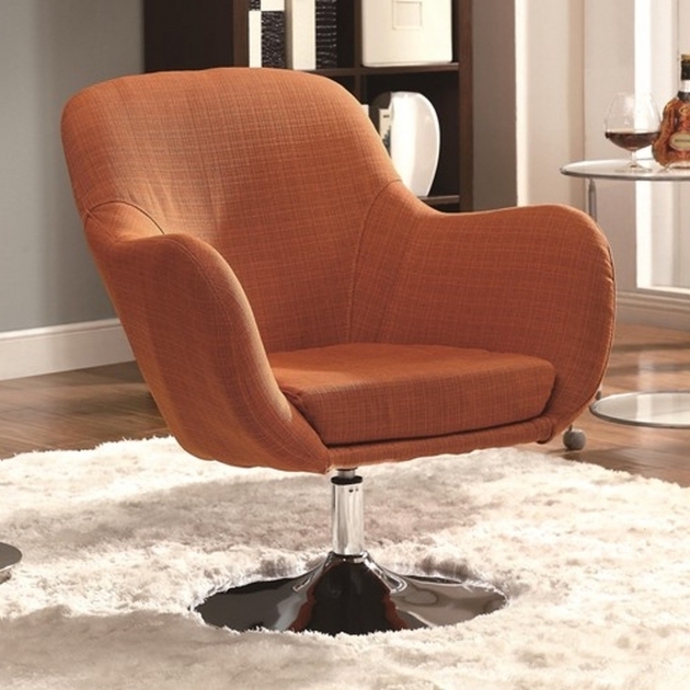Orange Fabric Coaster Swivel Chair Steal A Sofa Furniture Photos shoshuga 95