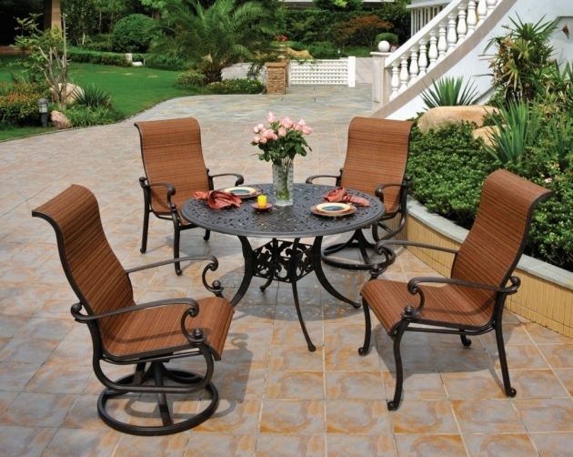 Sling Outdoor Swivel Dining Chairs Picture 71