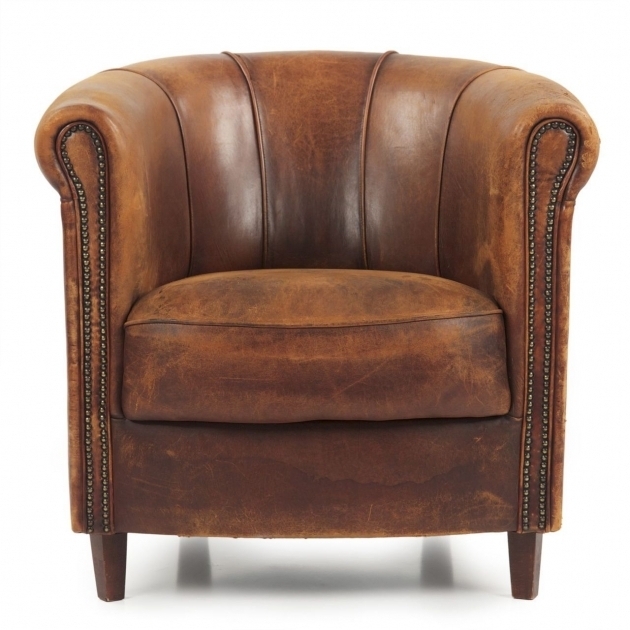 Distressed Leather Club Chair For Living Room Furniture Images 37