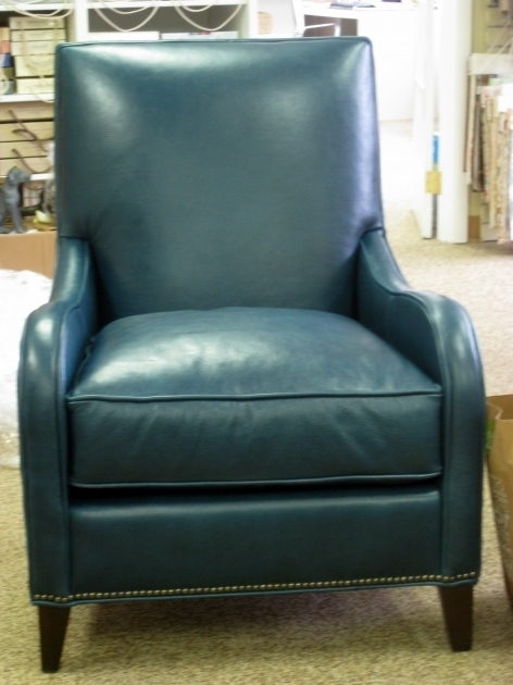 Retro Blue Accent Chair With Arms Photo 73
