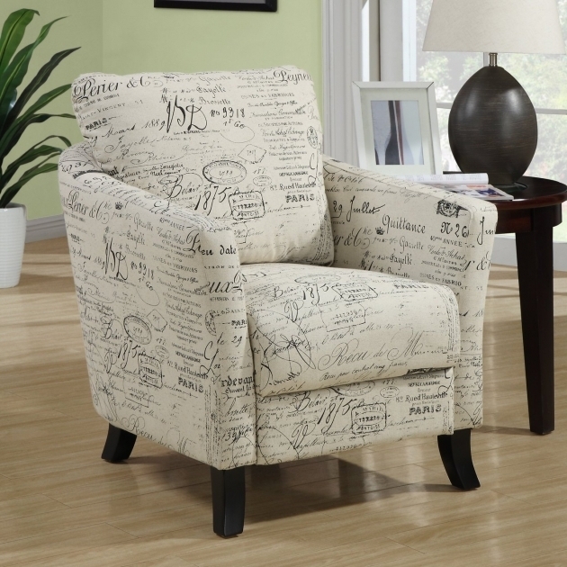 Fabric Accent Chair Patterned Club Chair Upholstery Ideas Solid Wood Flared Post Legs Picture 45