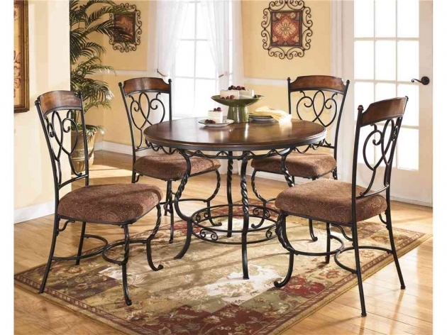 Wrought Iron Kitchen Chairs And Table Sets Ashley Furniture Round Image 78