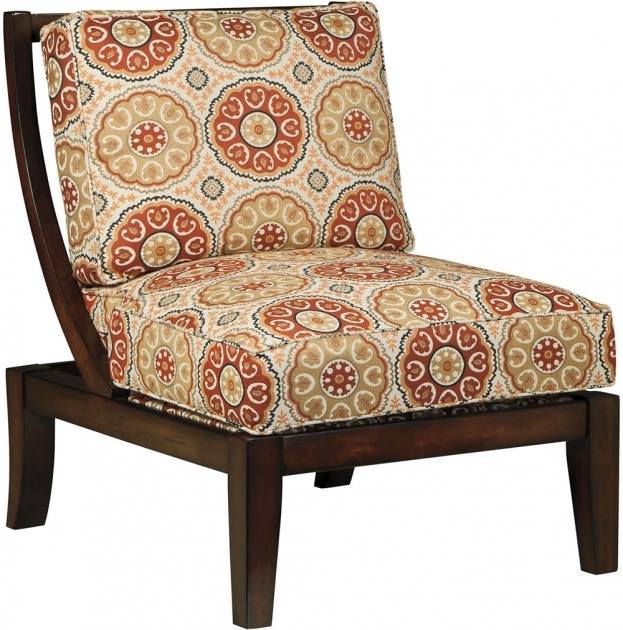 Astonishing Red Pattern Accent Chair Photo