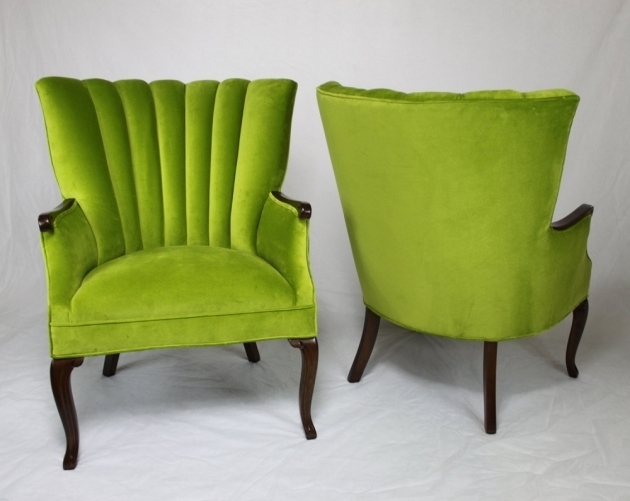 Attractive Green Accent Chair With Arms Image