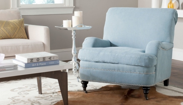 Attractive Light Blue Accent Chairs Pic
