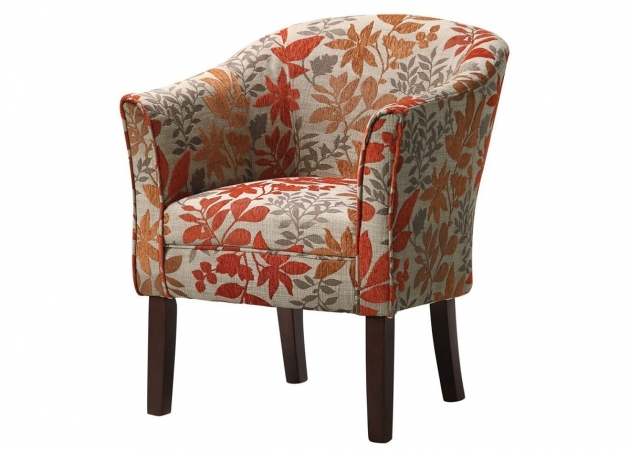 Contemporary Red Pattern Accent Chair Pic