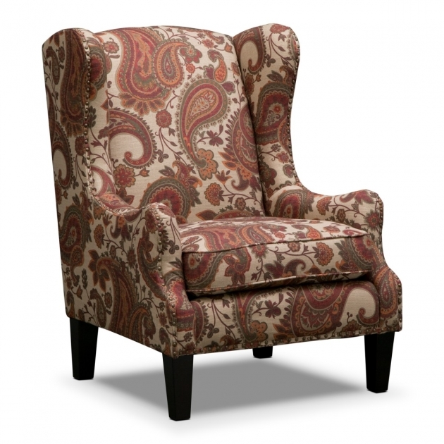 Stunning Red Pattern Accent Chair Pic