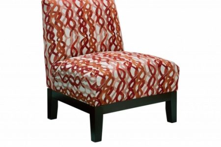 Red And White Accent Chair